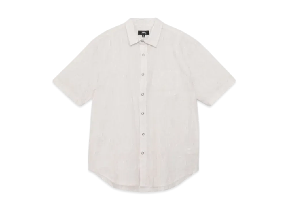 Stussy Wavy Striped Short Sleeve Shirt "Natural"