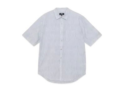 Stussy Wavy Striped Short Sleeve Shirt "Blue"