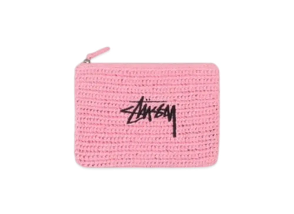 Stussy Woven Zip Pouch "Light Pink"
