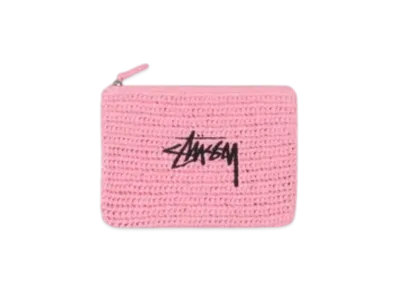 Stussy Woven Zip Pouch "Light Pink"