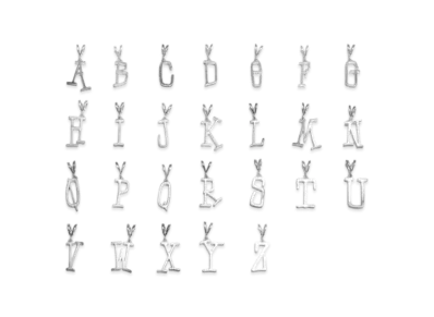 Stussy Silver Alphabet Pendant "Silver"