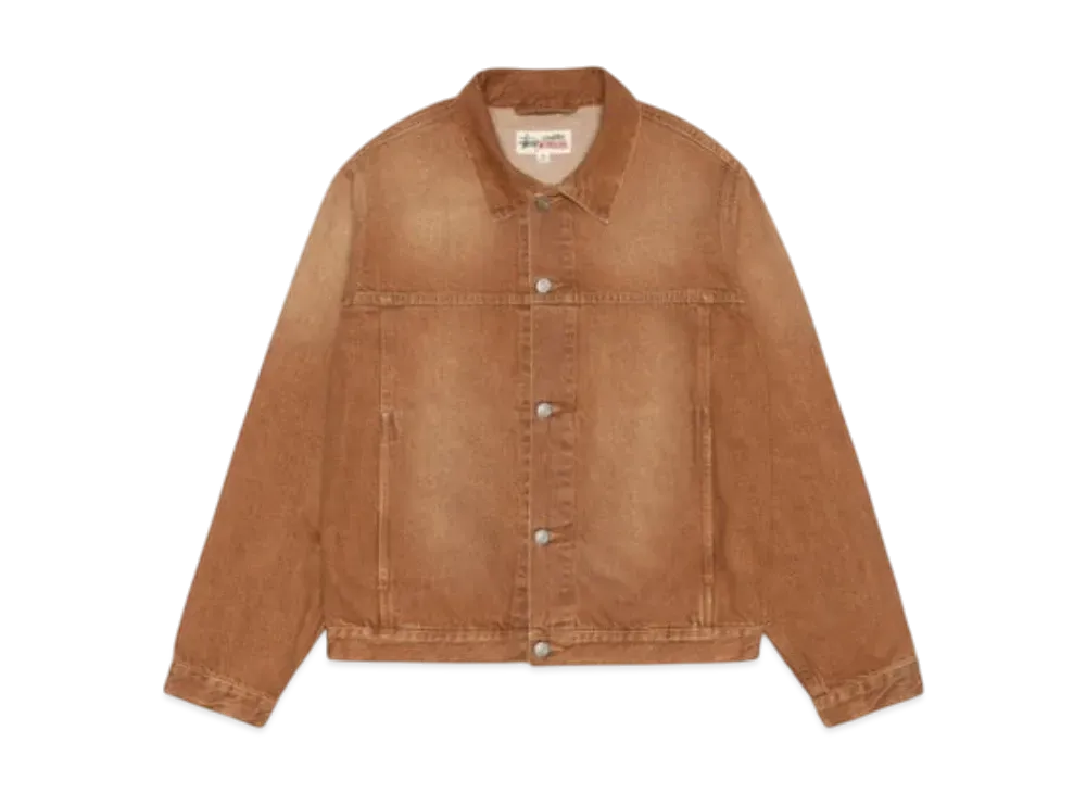 Stussy Trucker Jacket Vintage Denim "Brown"