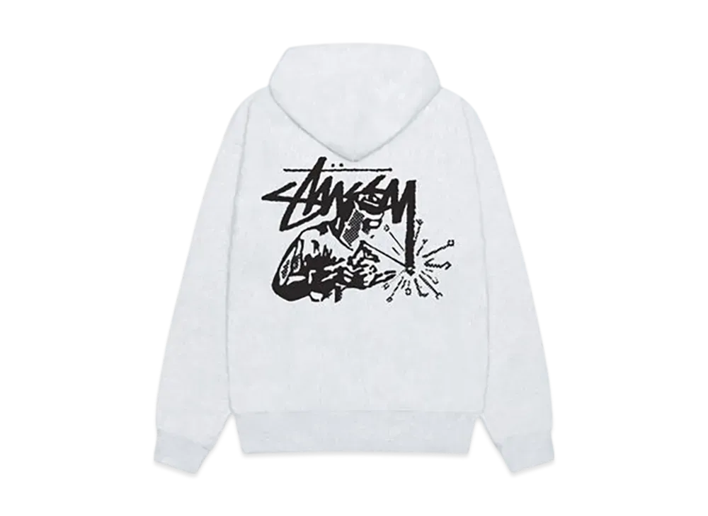 Stussy Welder Zip Hoodie "Ash Heather"