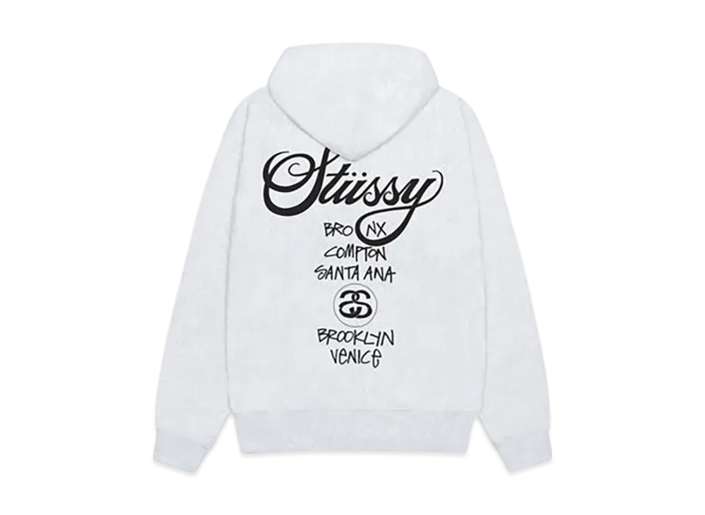 Stussy World Tour Hoodie (2025) "Ash Heather"