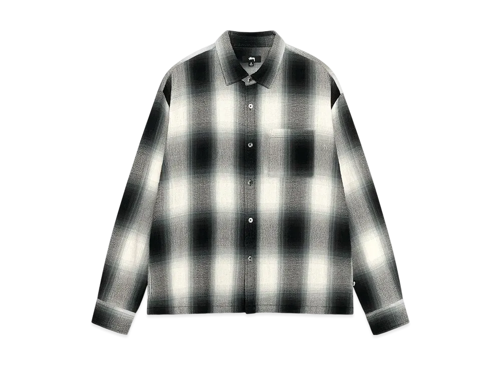 Stussy Loose Weave Plaid Shirt "Grey"