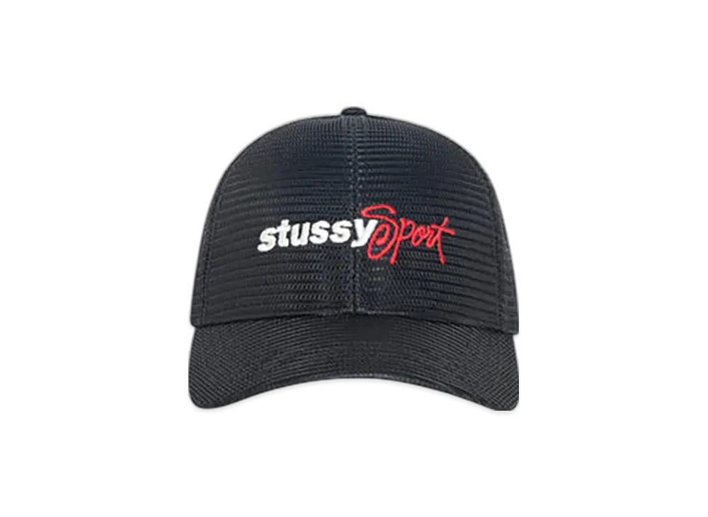 Stussy Mid-Depth Sport Mesh Snapback "Black"