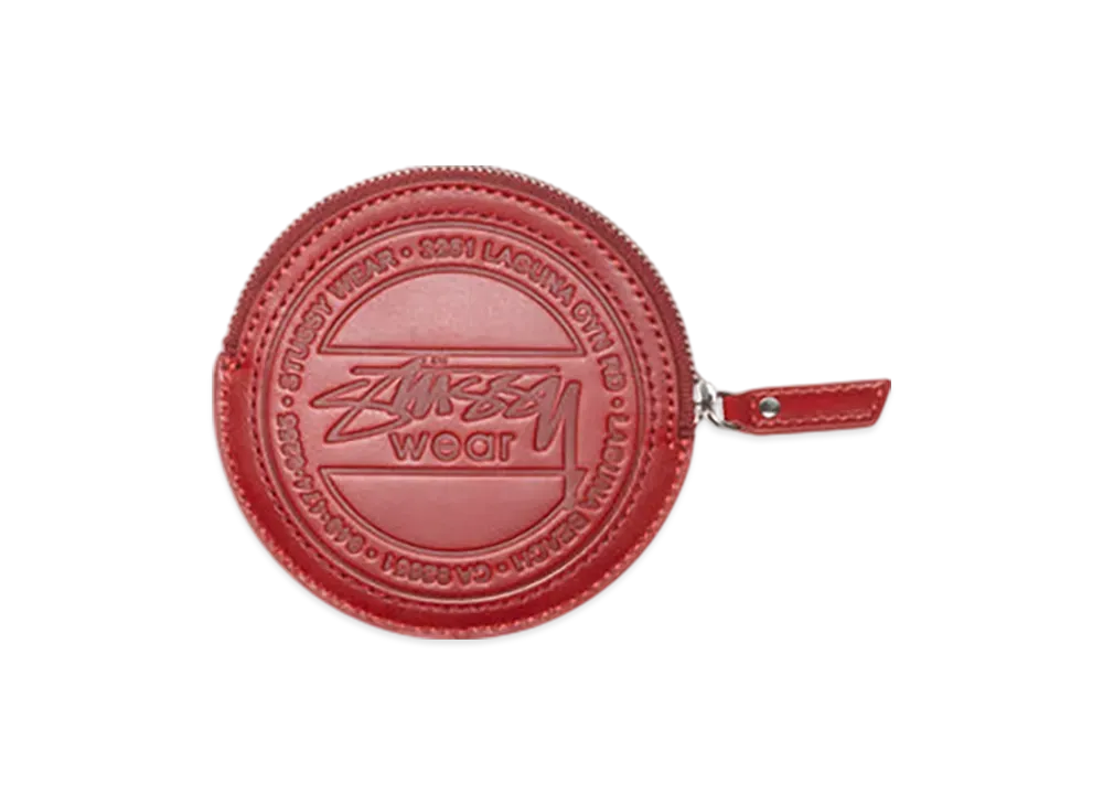 Stussy SURF DOT LEATHER POUCH ポーチ　ケース Surf Dot Leather Pouch – Fire Red | Accessories | Stüssy UK