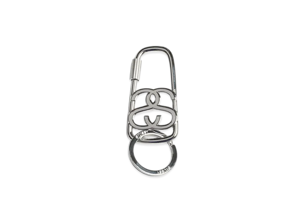 Stussy Ss Link Twist Carabiner "Brushed Nickel"