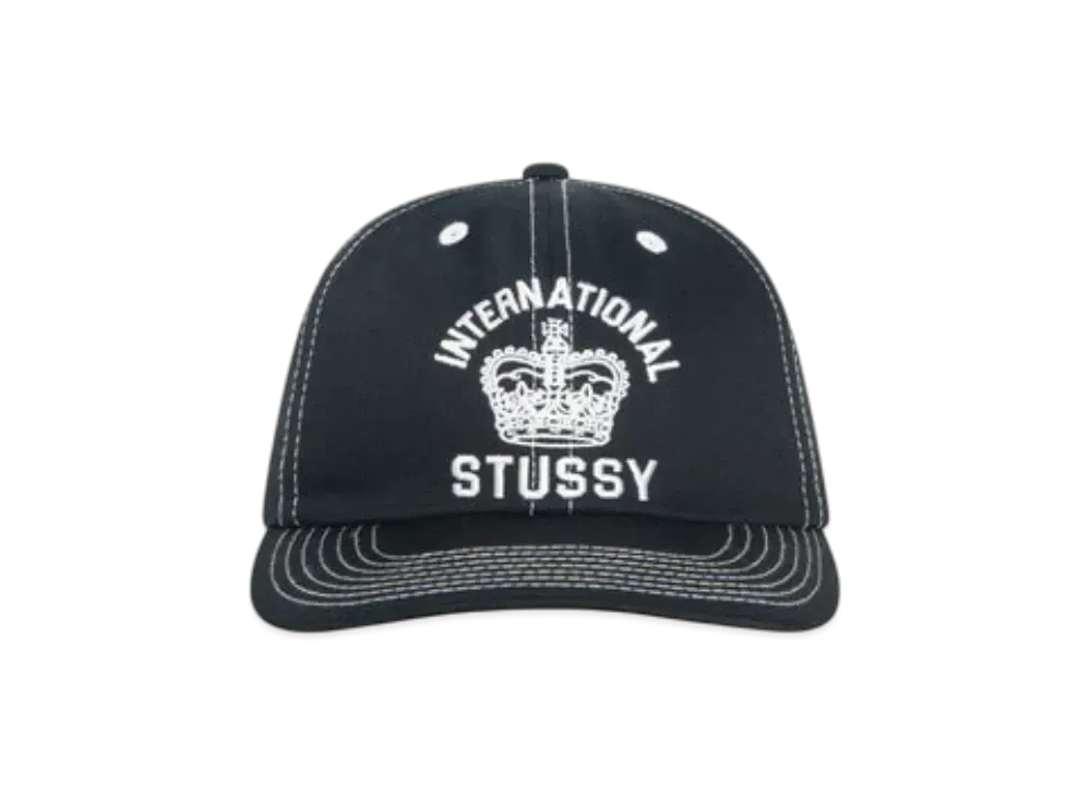Stussy Mid-Depth International Crown Strapback "Black"