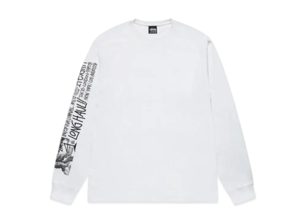 Stussy Long Haul LS Tee "White"