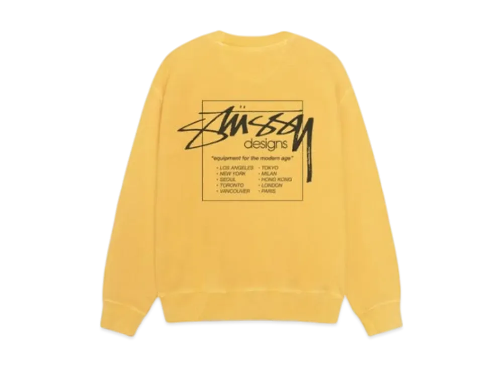 Stussy Modern Age Crew Pigment Dyed "Yellow"