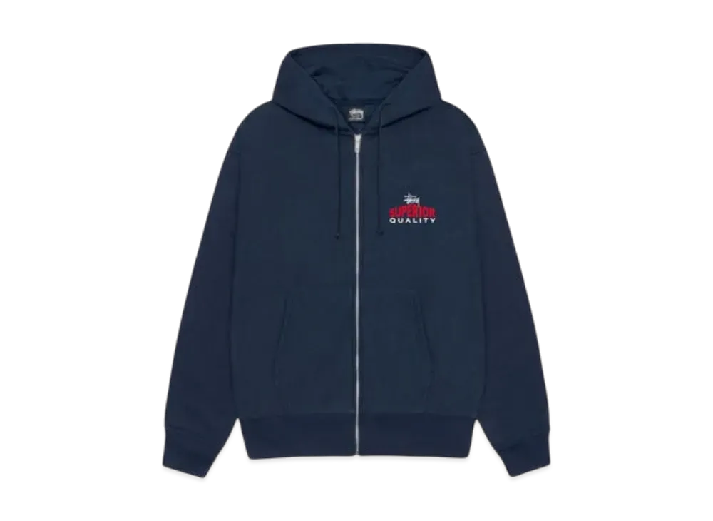 Stussy Superior Quality Zip Hoodie "Navy"
