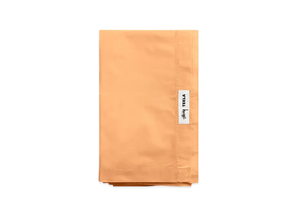 Stussy x Tekla Percale Flat Sheet Queen Size "Apricot"