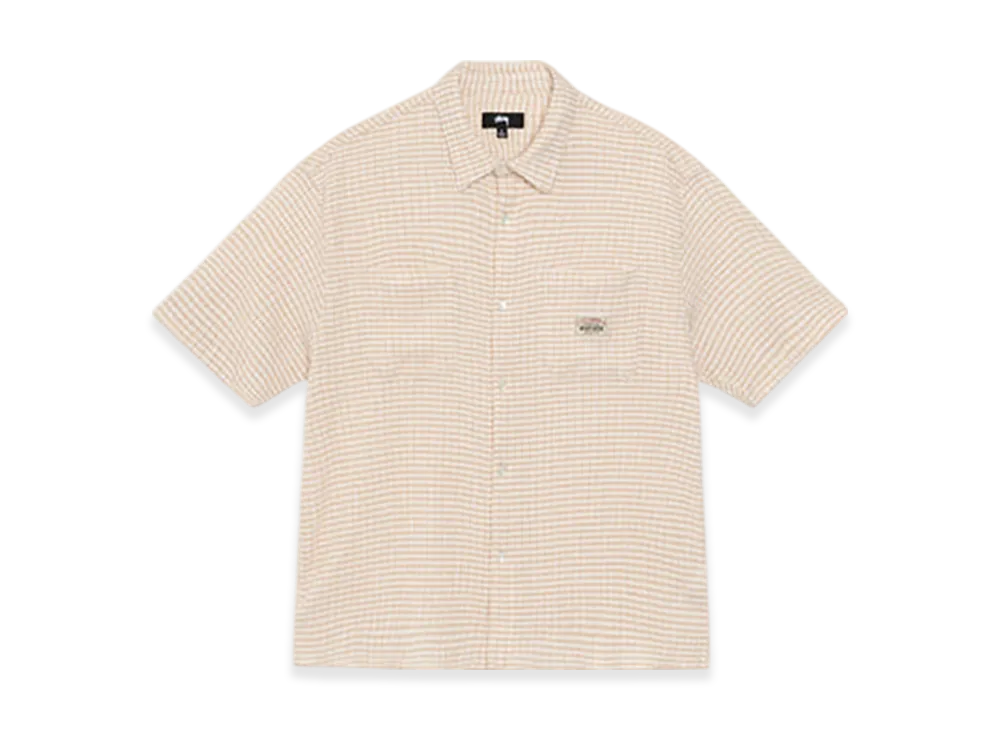 Stussy Crinkled Check SS Shirt "Tan"