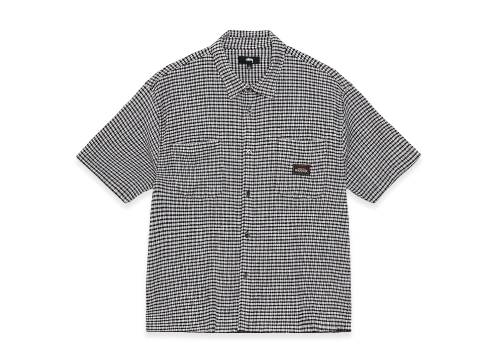 Stussy Crinkled Check SS Shirt "Black"