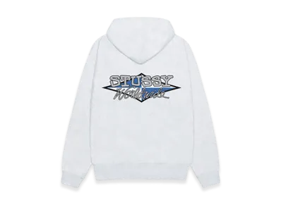 Stussy Worldwide Diamond Hoodie "Ash Heather"
