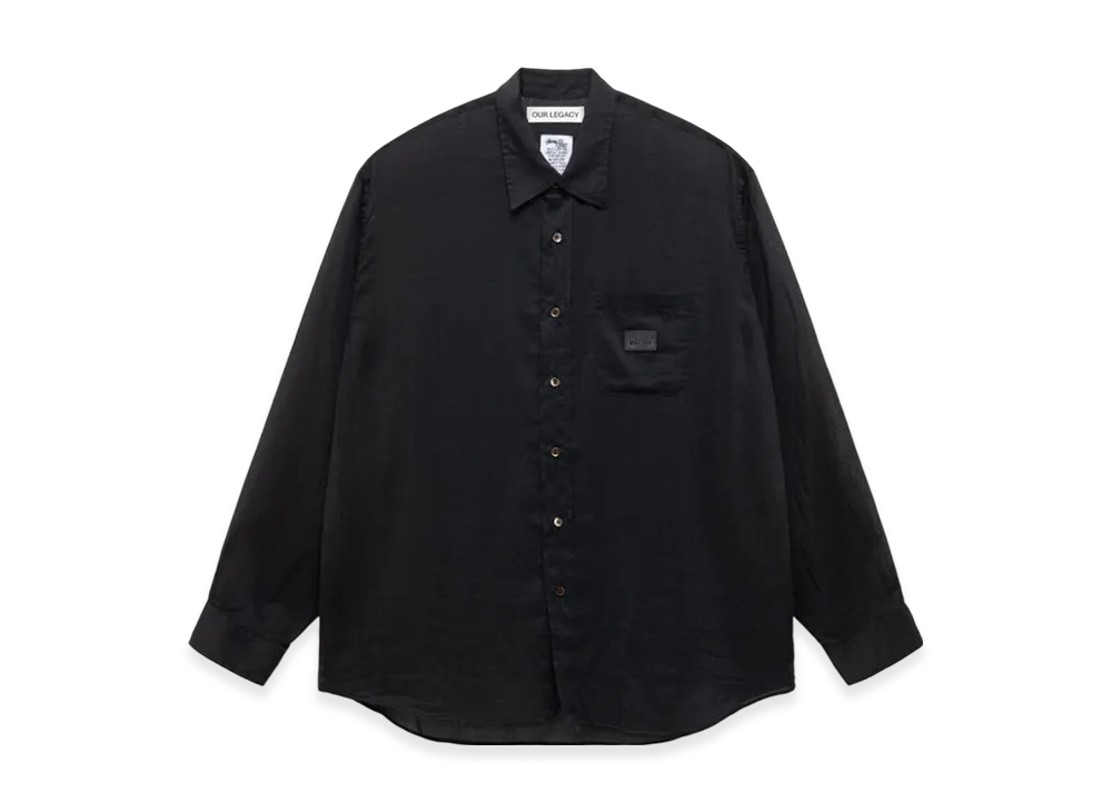Stussy x Our Legacy Work Shop Shirt "Black Cotton Silk"