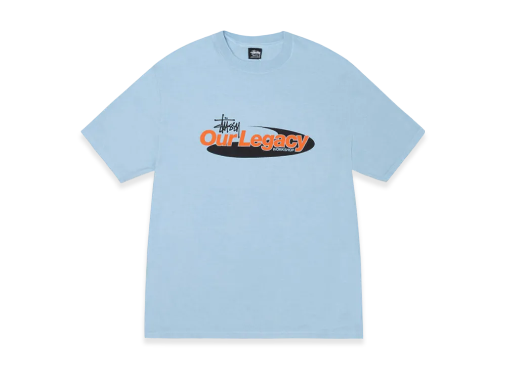 Stussy x Our Legacy Work Shop Swirl Tee Pigment Dyed "Baby Blue"