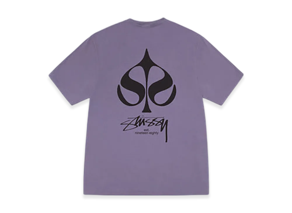 Stussy Spade Tee Pigment Dyed "Grape"