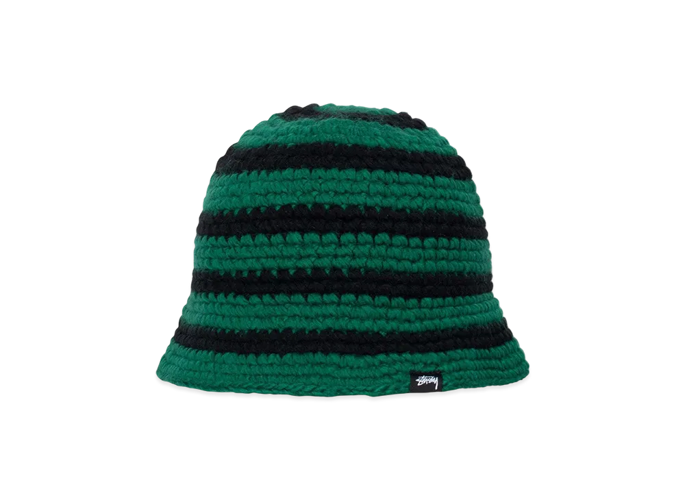 Stussy Swirl Knit Bucket Hat "Forest"