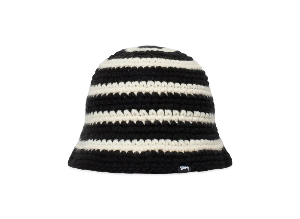 Stussy Swirl Knit Bucket Hat "Black"