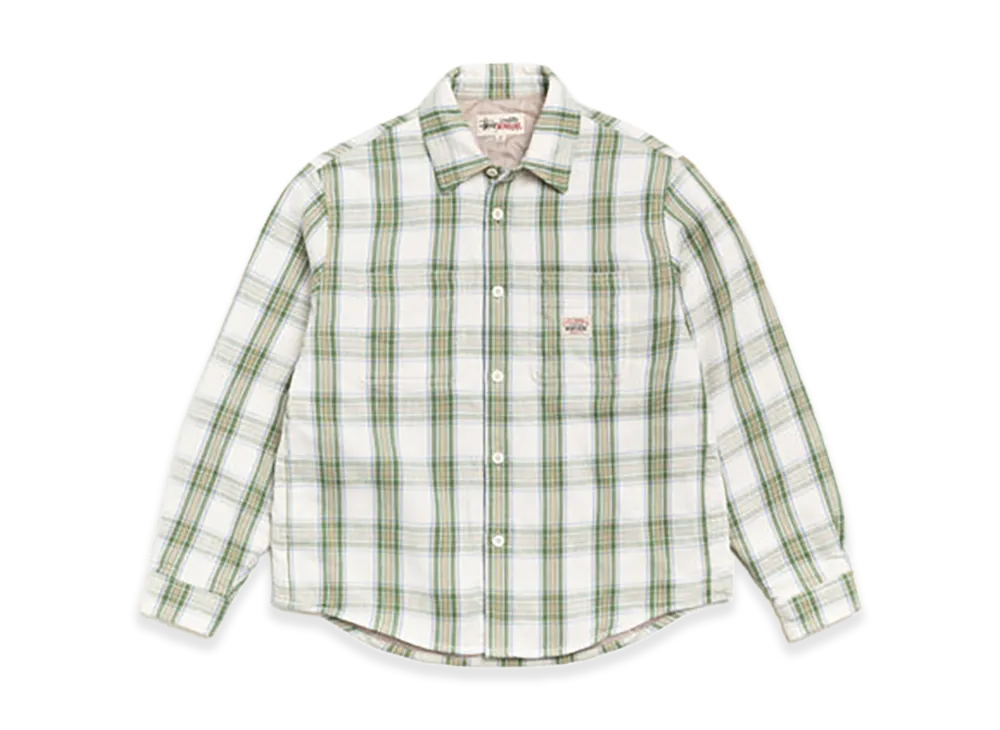 Stussy Lau Plaid Shirt Jacket "Off White"