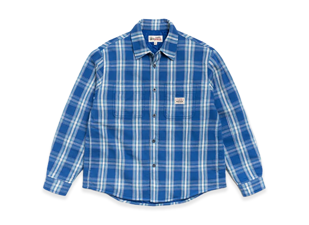 Stussy Lau Plaid Shirt Jacket "Blue"