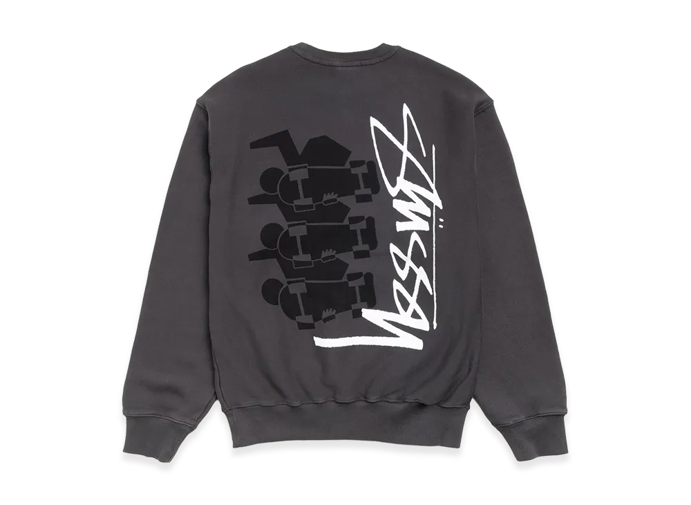 Stussy Skate Stack Crew "Faded Black"