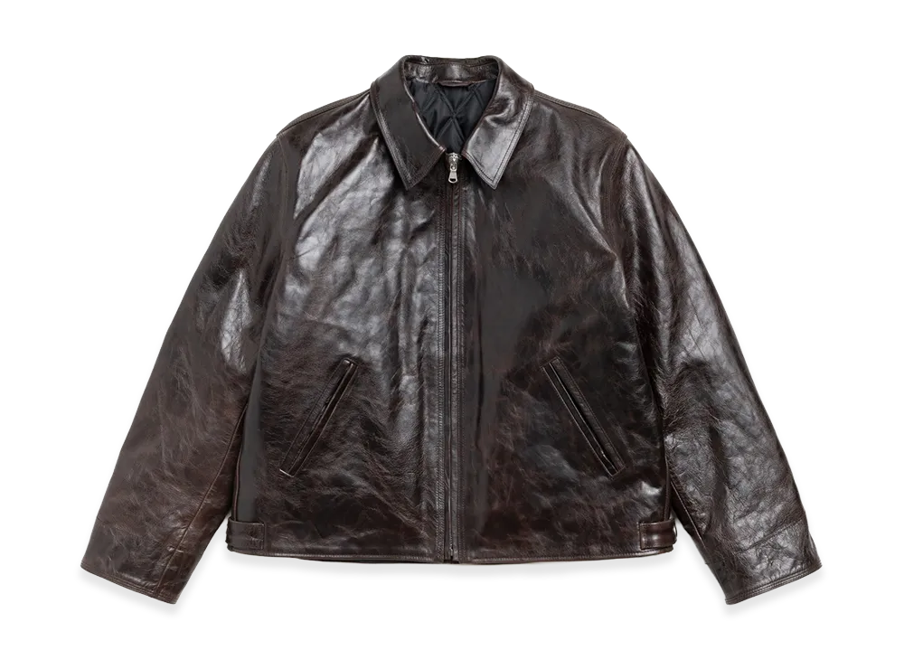 Stussy Garage Jacket Leather "Dark Brown"