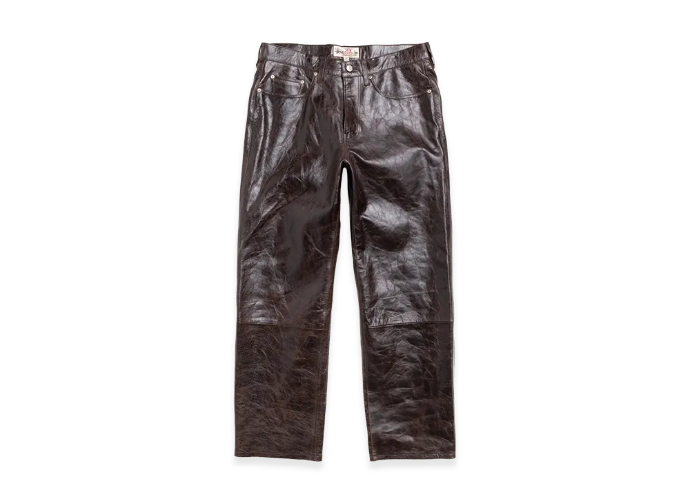 Stussy New Classic Pant Leather "Dark Brown"