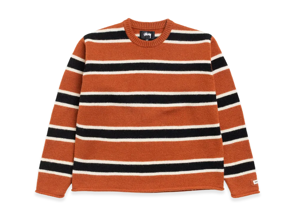 Stussy Striped Wool Sweater "Umber"