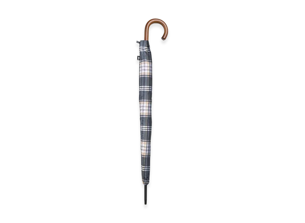 Stussy Dot Logo Umbrella "Grey Plaid"