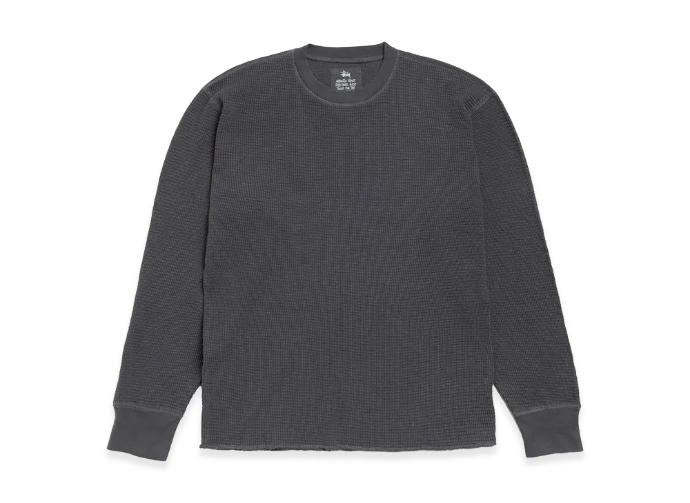 Stussy Pigment Dyed LS Thermal "Faded Black"