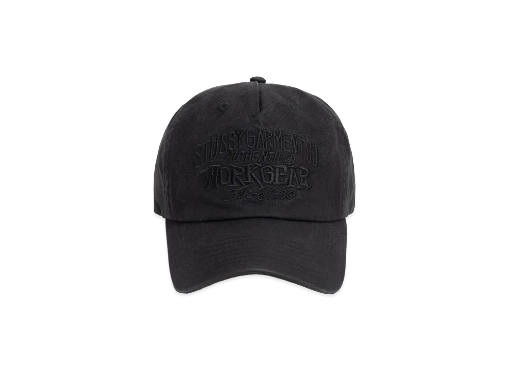 Stussy Mid-Depth Workgear Waxed Snapback "Black"