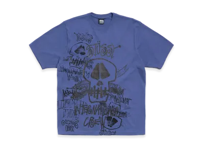 Stussy Skulls Tee Pigment Dyed "Indigo"