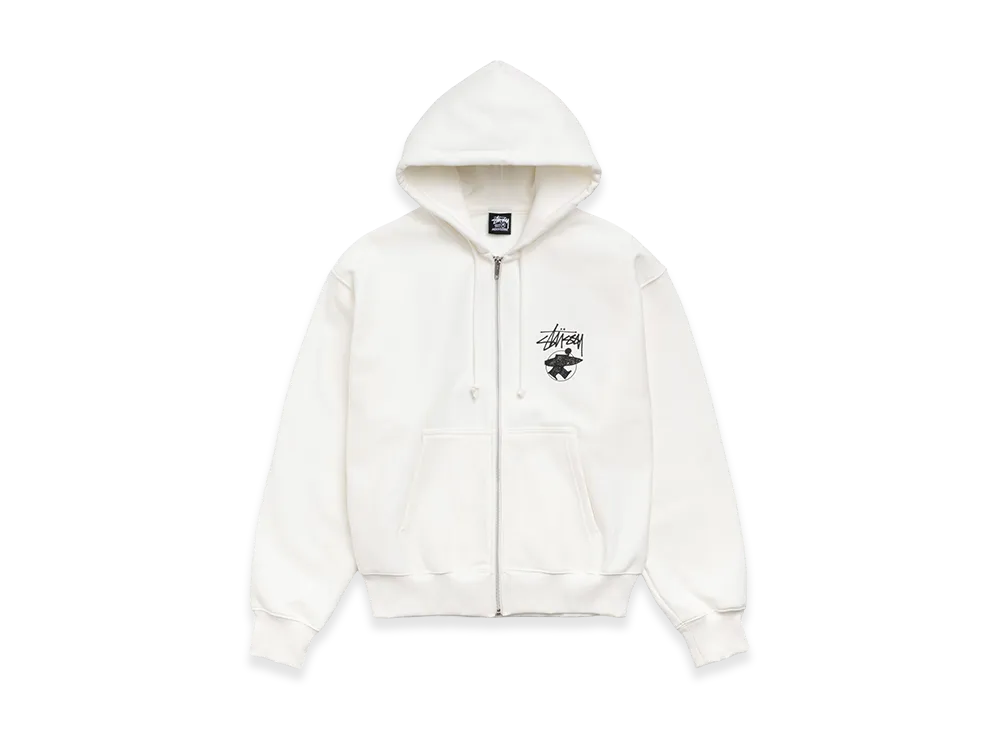 Stussy Long Haul Zip Hoodie "Off White"