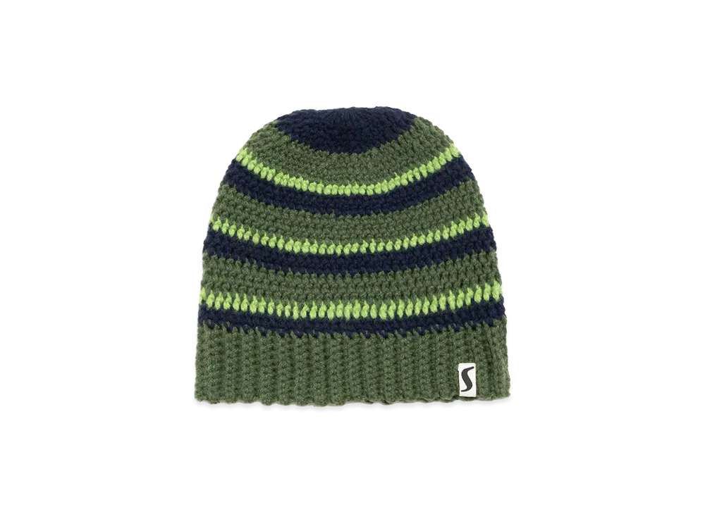 Stussy Stripe Knit Skullcap "Moss Green"