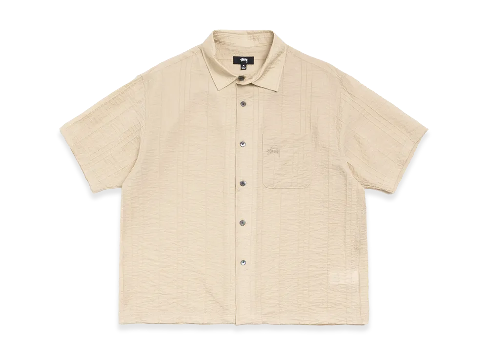 Stussy Pleated Textured Shirt "Tan"