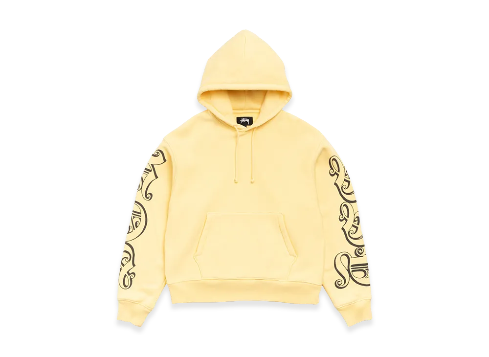Stussy Motif Print Hoodie "Yellow"
