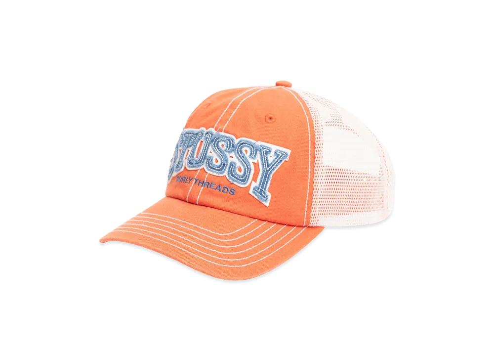 Stussy Mid-Depth Burly Threads Trucker "Orange"