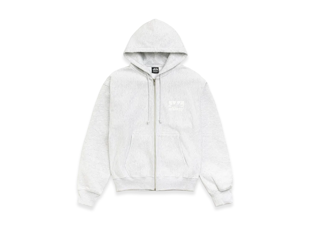 Stussy Box Crown Zip Hoodie "Ash Heather"