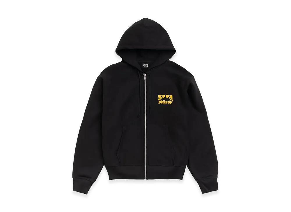 Stussy Box Crown Zip Hoodie "Black"