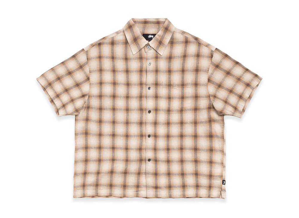 Stussy Liam SS Plaid Shirt "Brown"