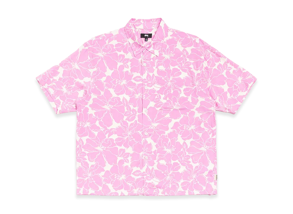 Stussy Floral Hawaiian Shirt "Pink"