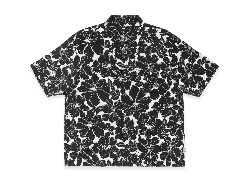 Stussy Floral Hawaiian Shirt "Black"