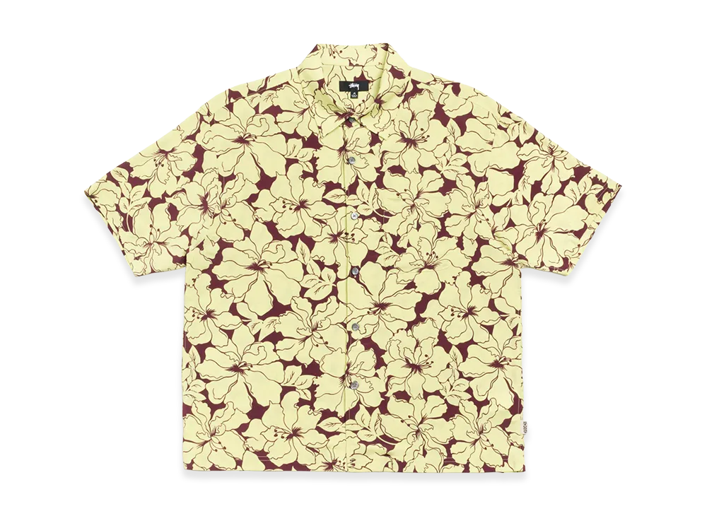 Stussy Floral Hawaiian Shirt "Lime"