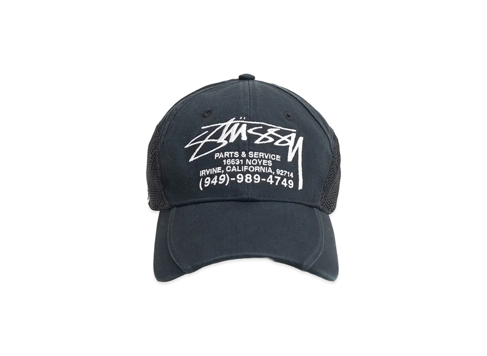 Stussy Parts & Service Mesh Cap "Black"