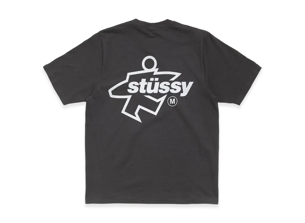Stussy Surf Size Tee Pigment Dyed "Faded Black"