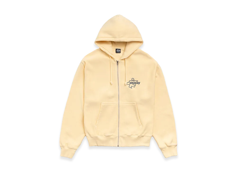 Stussy Surf Size Zip Hoodie "Yellow"