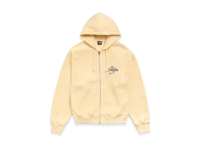 Stussy Surf Size Zip Hoodie "Yellow"